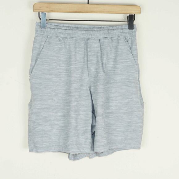 Lululemon Pace Breaker 7" Heather Allover Sea Salt Light Cast Gray Shorts Sz S - Picture 1 of 8